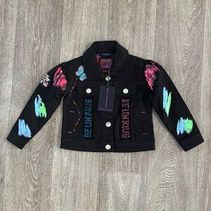 NWT Elite Premium Denim girls embellished denim jacket, various sizes